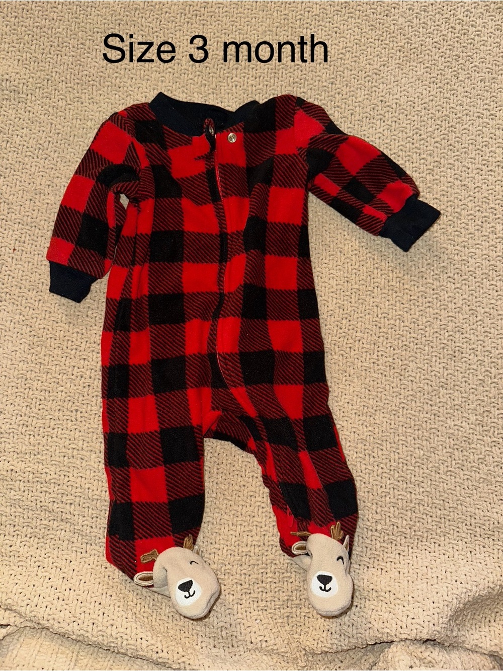 3 baby fleece sleepers